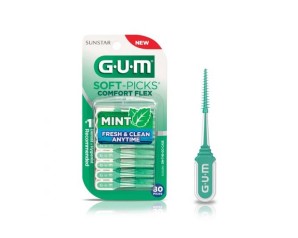 GUM Salute e Igiene Dentale Soft Picks Comfort Flex Mint Scovolini Interdentali Ergonomici 40 pz
