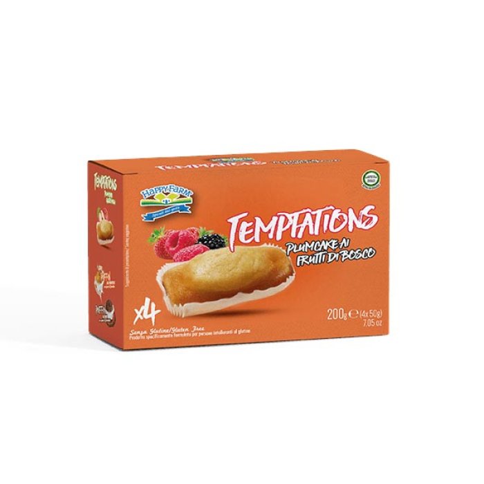 Happy Farm Alimenti senza Glutine Merendine Temptation Plumcake Frutti di Bosco 200 g Happy Farm Alimenti senza Glutine Merendine Temptation Plumcake Frutti di Bosco 200 g