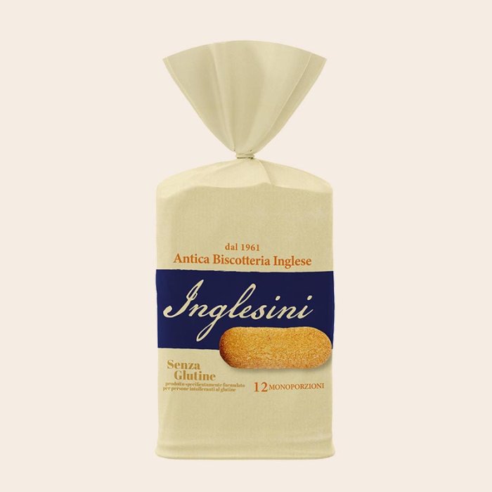 Gaia spa Inglese Alimenti senza Glutine Dolci e Snack Savoiardi Inglesini Monoporzione 12 x 20 g Gaia spa Inglese Alimenti senza Glutine Dolci e Snack Savoiardi Inglesini Monoporzione 12 x 20 g