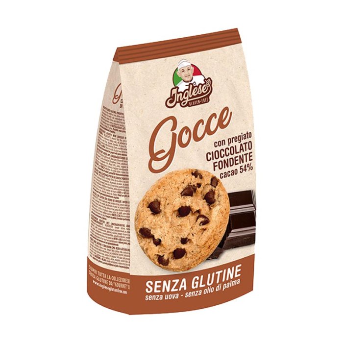Gaia Alimenti senza Glutine Inglese Gluten Free Ciocco Dark Frollini con gocce di Cioccolato 150 g Gaia Alimenti senza Glutine Inglese Gluten Free Ciocco Dark Frollini con gocce di Cioccolato 150 g