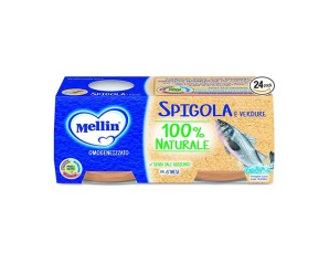 Mellin Svezzamento e Alimentazione Bambini Omogeneizzato Spigola 4 x 80 g