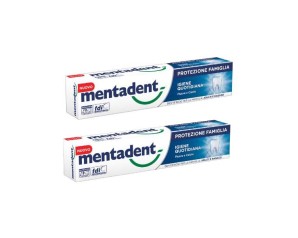 Unilever Italia Igiene Dentale Mentadent Dentifricio Protezione Famiglia Bianco Quotidiano 2x75 ml Promo