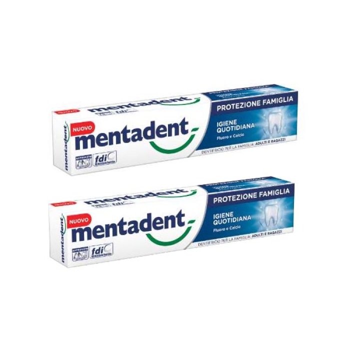 Unilever Italia Igiene Dentale Mentadent Dentifricio Protezione Famiglia Bianco Quotidiano 2x75 ml Promo Unilever Italia Igiene Dentale Mentadent Dentifricio Protezione Famiglia Bianco Quotidiano 2x75 ml Promo