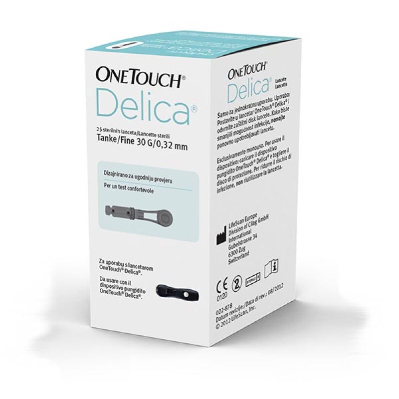 OneTouch Controllo della Glicemia Delica Plus Lancette Pungidito 25 pezzi