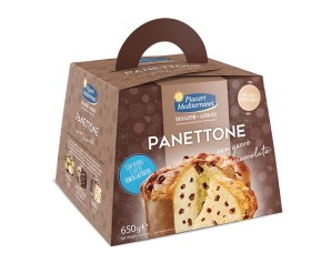 Eurospital Piaceri Mediterranei Alimenti senza Glutine Panettone Morbido con Gocce di Cioccolato 650 g