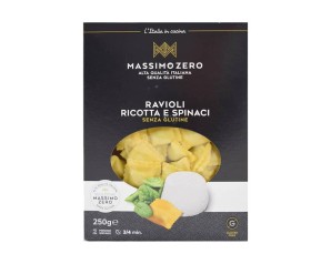 Massimo Zero Alimenti senza Glutine Ravioli Ricotta e Spinaci 250 g