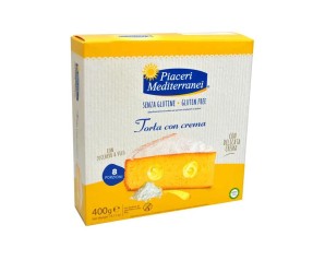 Eurospital Piaceri Mediterranei Alimenti senza Glutine Soffice Torta alla Crema 400 g