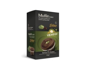 Vidafree Alimenti senza Glutine Mini Muffin Cacao e Crema Pistacchio 4x35 g