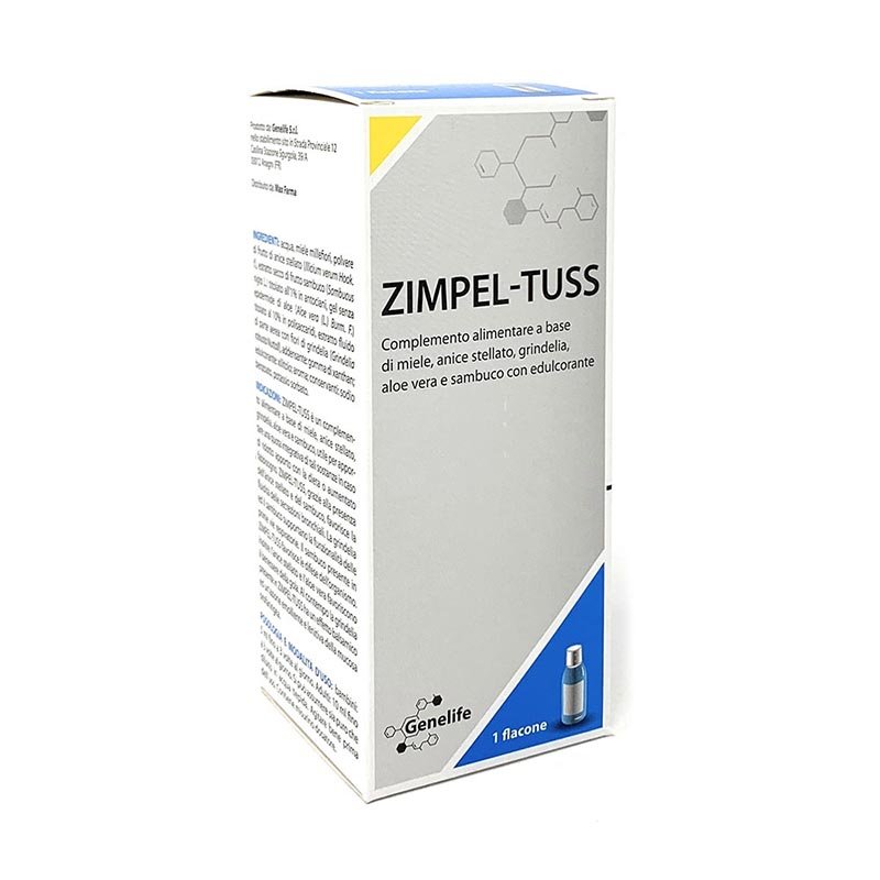 Genelife Integratori e Supplementi Zimpel-tuss Integratore Alimentare Tosse Sciroppo 200 ml Genelife Integratori e Supplementi Zimpel-tuss Integratore Alimentare Tosse Sciroppo 200 ml