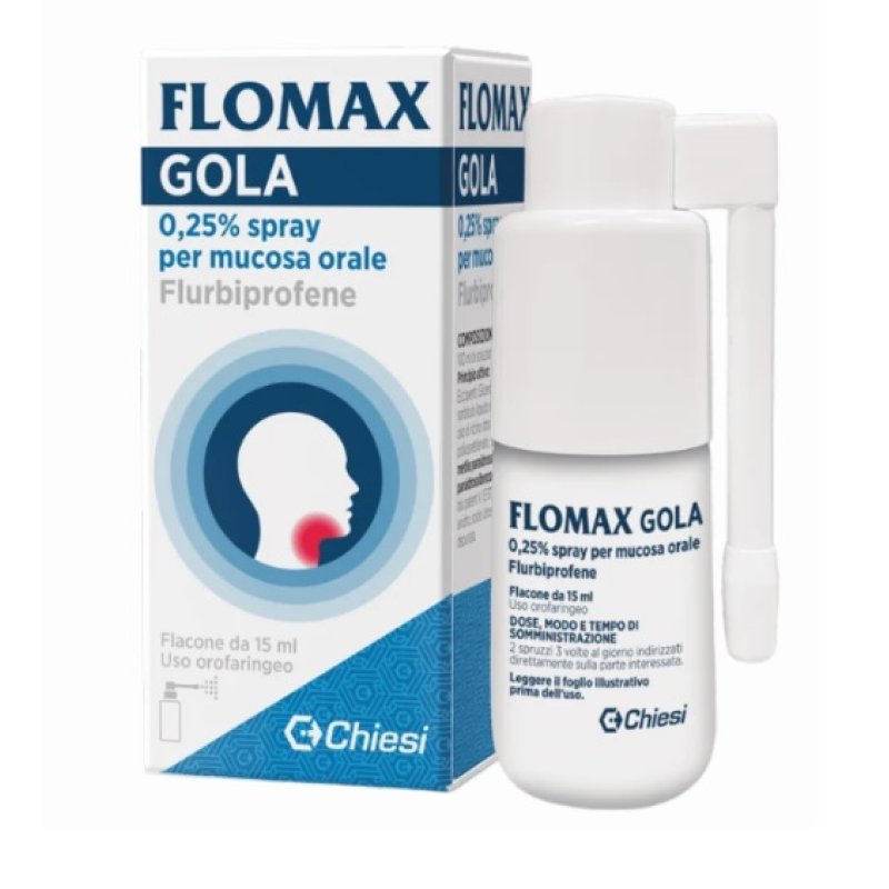 Fluibron gola 0,25% spray per mucosa orale con flurbiprofene 15 ml