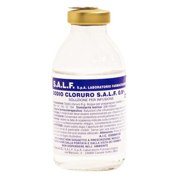 Sodio cloruro 0,9 percento SALF 100 ml - soluzione fisiologica sterile pronta all uso Sodio cloruro 0,9 percento SALF 100 ml - soluzione fisiologica sterile pronta all uso