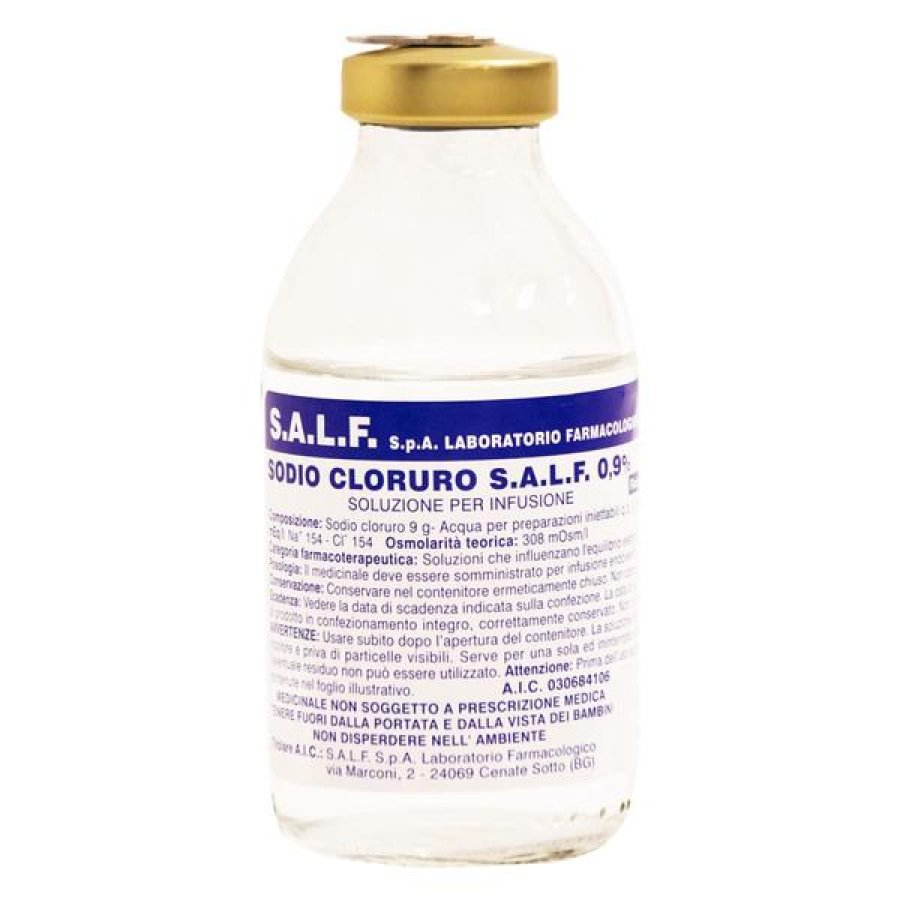 Sodio cloruro 0,9 percento SALF 100 ml - soluzione fisiologica sterile pronta all uso Sodio cloruro 0,9 percento SALF 100 ml - soluzione fisiologica sterile pronta all uso