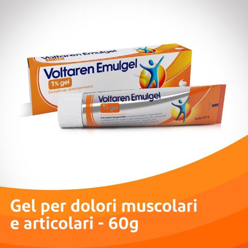 Novartis Voltaren Emulgel 1% Antinfiammatorio Locale Diclofenac per Dolori Muscolari e Dolori Articolari 60g Novartis Voltaren Emulgel 1% Antinfiammatorio Locale Diclofenac per Dolori Muscolari e Dolori Articolari 60g