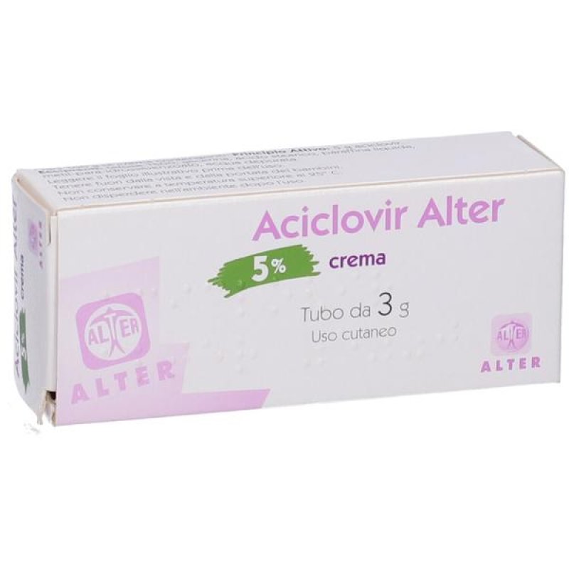 Aciclovir Crema 5% Alter 3 g – Trattamento Herpes Labbiale e Genitale Aciclovir Crema 5% Alter 3 g – Trattamento Herpes Labbiale e Genitale