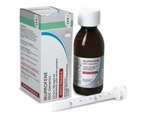 Ibuprofene DOC 100mg/5ml Sospensione Orale per Bambini gusto fragola 150ml