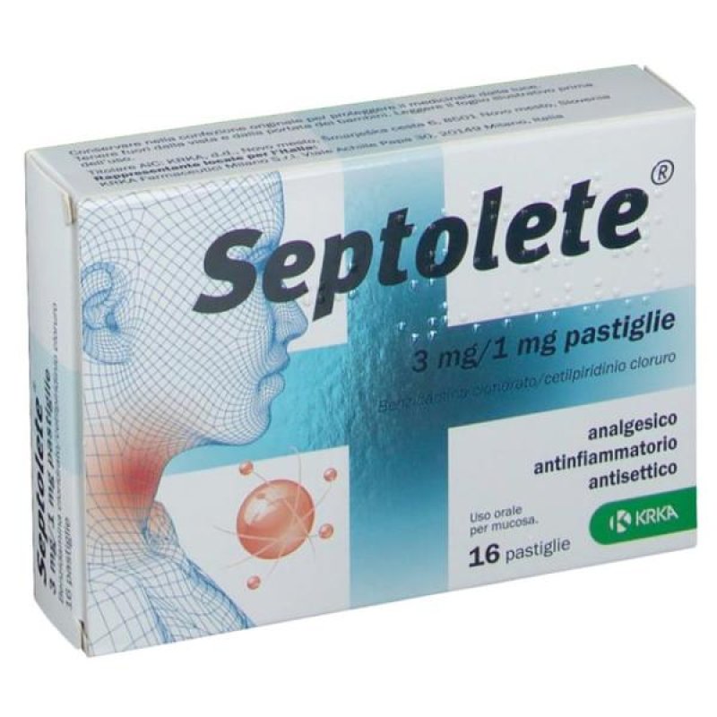 Septolete Pastiglie per il Mal di Gola Gusto Cola 16 Pastiglie 3 Milligrammi + 1 Milligrammo Septolete Pastiglie per il Mal di Gola Gusto Cola 16 Pastiglie 3 Milligrammi + 1 Milligrammo