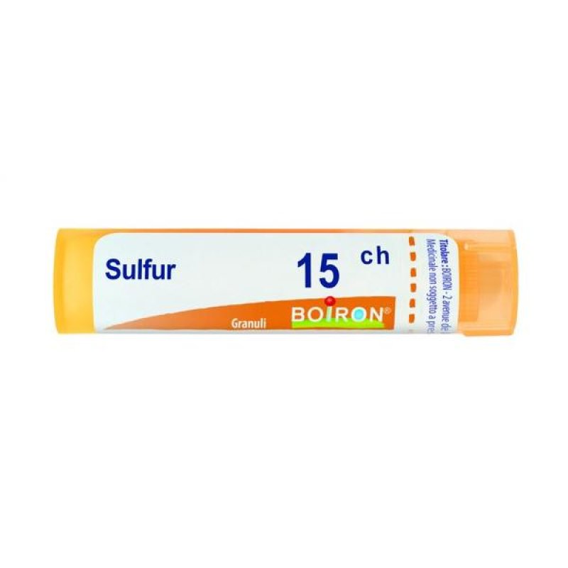 Boiron Sulfur Granuli Omeopatici Diluizione 15 Centesimale Hahnemanniana Tubo per Pelle Impura e Disturbi Cutanei Boiron Sulfur Granuli Omeopatici Diluizione 15 Centesimale Hahnemanniana Tubo per Pelle Impura e Disturbi Cutanei