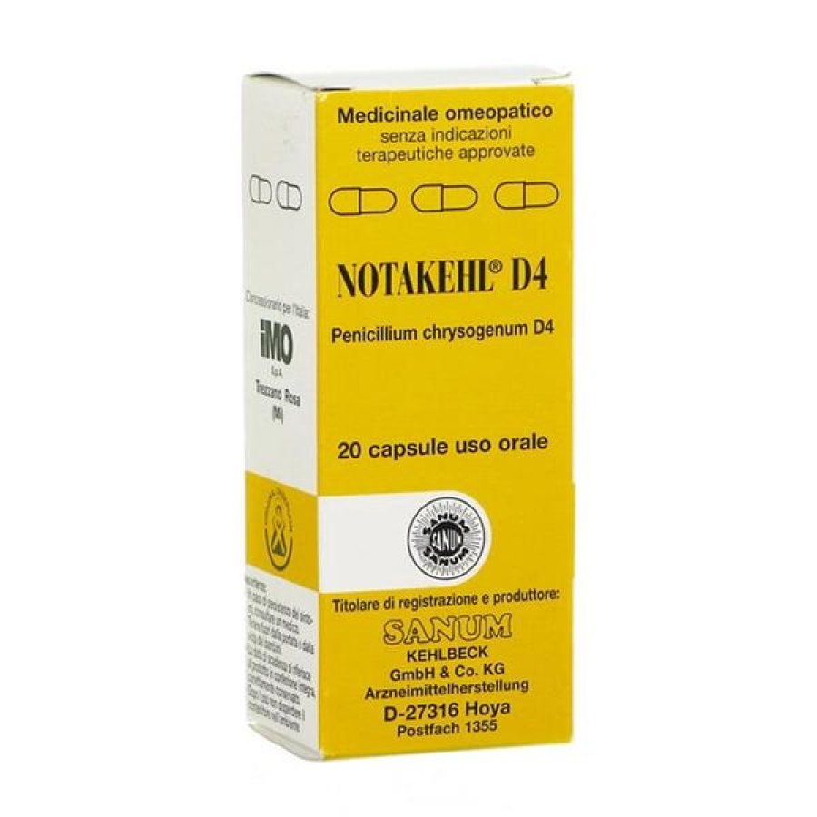 Sanum Notakehl D4 20 Capsule – Integratore Omeopatico in Capsule per Benessere e Difese Immunitarie Sanum Notakehl D4 20 Capsule – Integratore Omeopatico in Capsule per Benessere e Difese Immunitarie