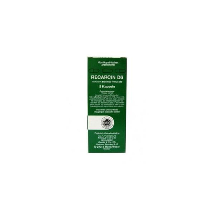Sanum Recarcin D6 5 Capsule – Rimedio Omeopatico in Capsule per il Benessere Generale Sanum Recarcin D6 5 Capsule – Rimedio Omeopatico in Capsule per il Benessere Generale