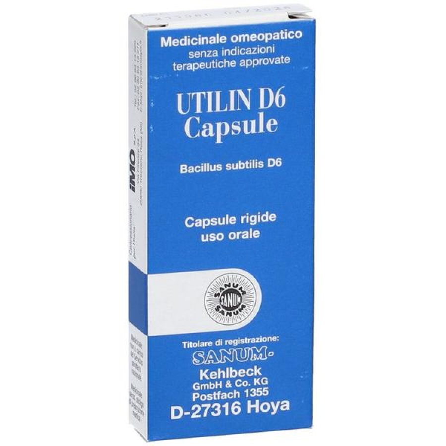 Sanum Utilin D6 Integratore Immunitario Probiotico in Capsule – Confezione da 5 Capsule Sanum Utilin D6 Integratore Immunitario Probiotico in Capsule – Confezione da 5 Capsule