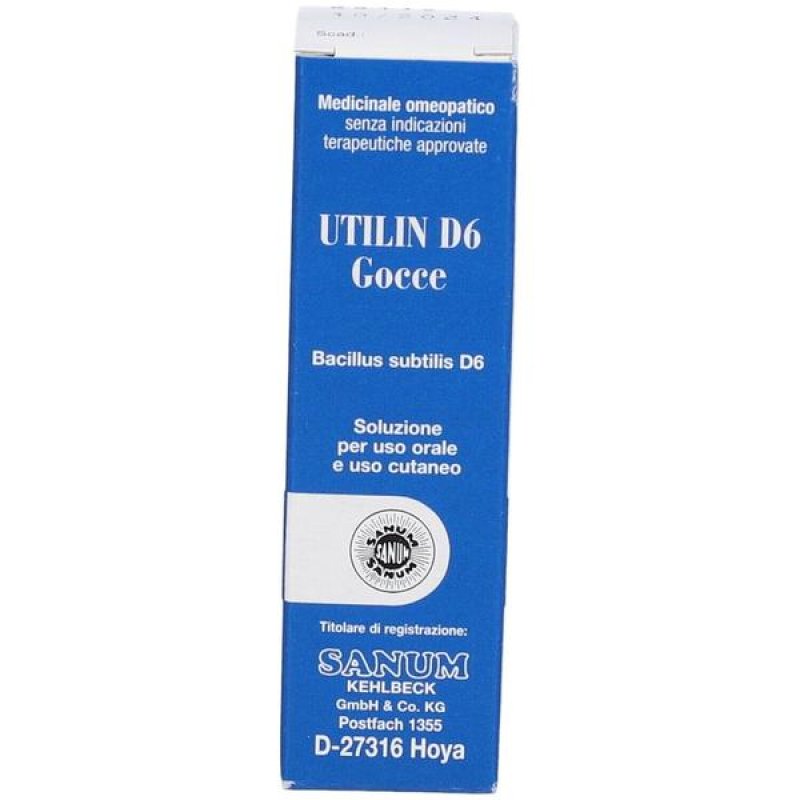 Sanum Utilin D6 Lin 5 Millilitri Gocce Orali Preparato Omeopatico Sanum Utilin D6 Lin 5 Millilitri Gocce Orali Preparato Omeopatico