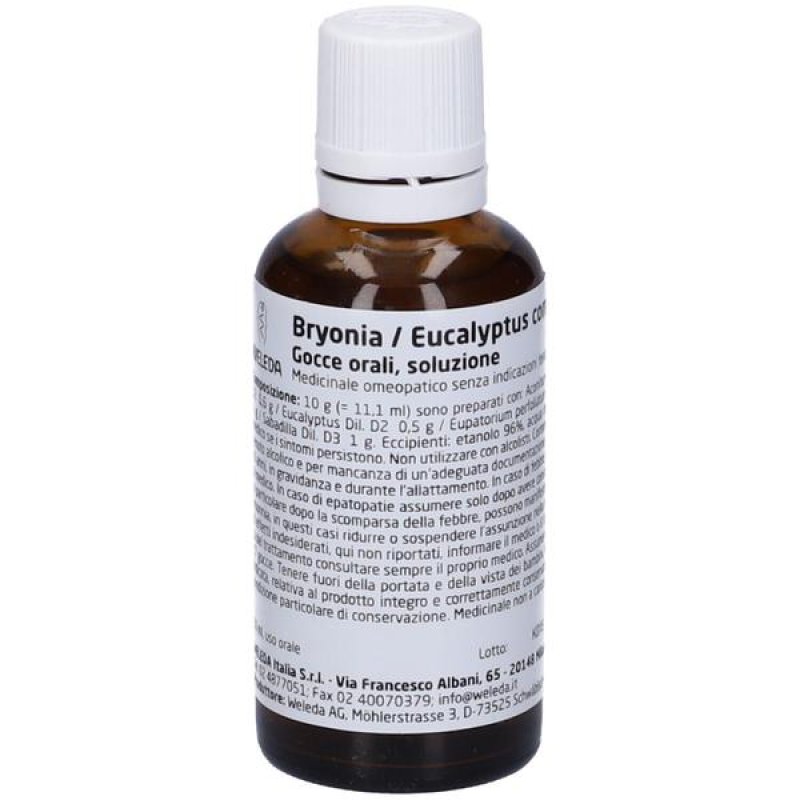 Bryonia Eucalyptus Gocce Orali 50 ml &ndash; Integratore Naturale per il Benessere delle Vie Respiratorie e della Gola