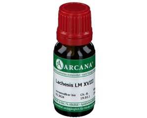 Lachesis Mutus 18 LM Gocce Orali 10 Millilitri Arcana Rimedio Omeopatico in Soluzione Idroalcolica