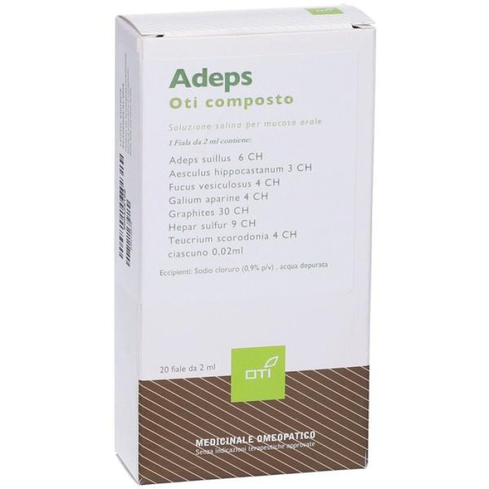 Adeps Composto Oti 20 Fiale da 2 ml Preparato Omeopatico in Fiale