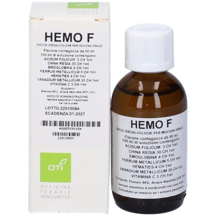 OTI Hemo F Gocce 50 ml Rimedio Omeopatico in Soluzione Orale OTI Hemo F Gocce 50 ml Rimedio Omeopatico in Soluzione Orale