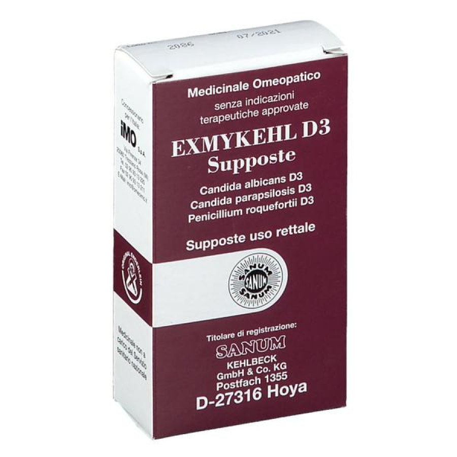 Sanum Exmykehl D3 Supposte 10 Pezzi Trattamento Naturale Infezioni Micotiche Sanum Exmykehl D3 Supposte 10 Pezzi Trattamento Naturale Infezioni Micotiche