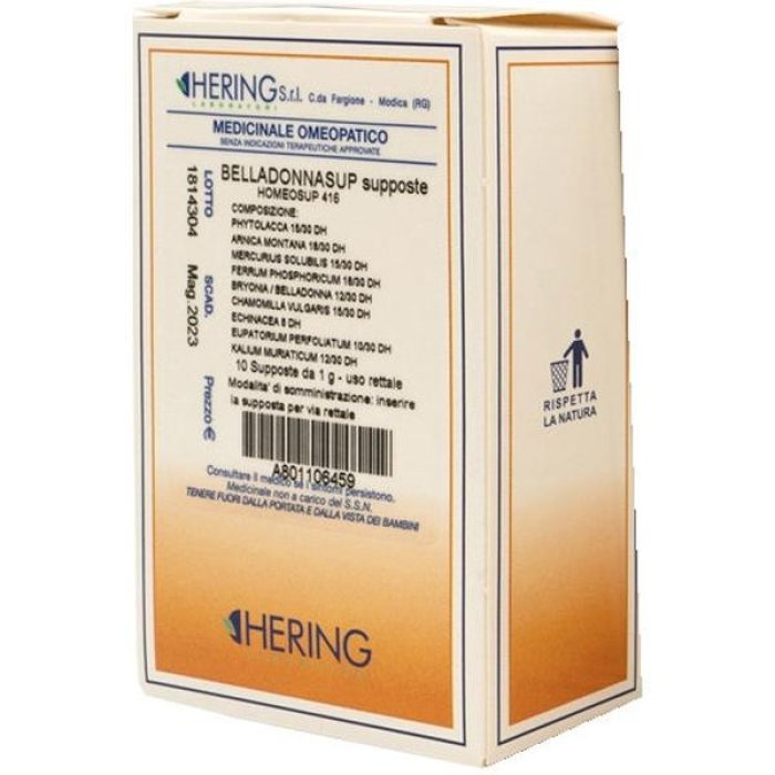 Hering Belladonna supposte 1 g 10 pezzi supp Hering Belladonna supposte 1 g 10 pezzi supp