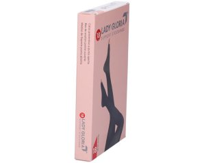 LadyGloria 18 Gambaletto a Compressione Graduata 18 mmHg Nero Taglia 5 per Gambe Belle e Leggere