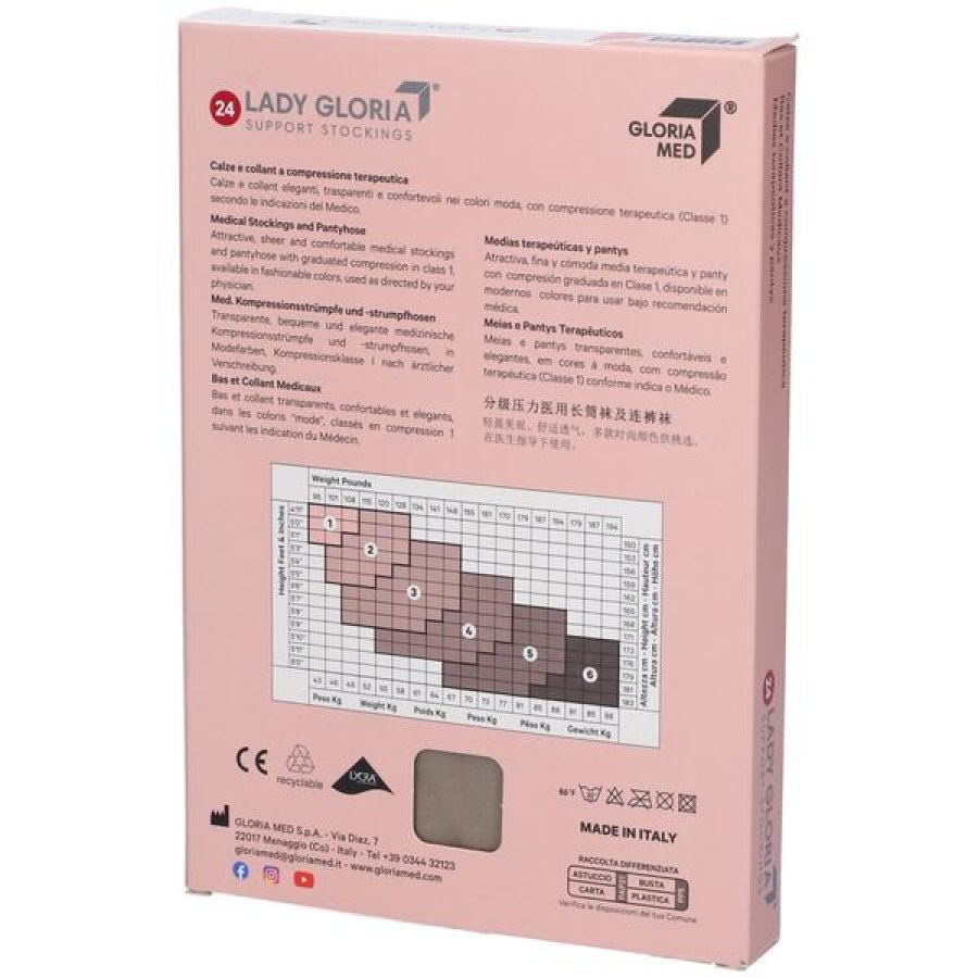 Ladygloria 24 Collant a Compressione Graduata da Donna Colore Daino Taglia 3 Ladygloria 24 Collant a Compressione Graduata da Donna Colore Daino Taglia 3