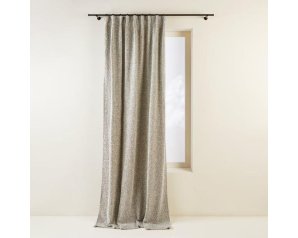 Tenda a sospensione in cotone Madapolam 3 metri con fettuccia a ricci stile nord per finestre, soggiorno e camera da letto