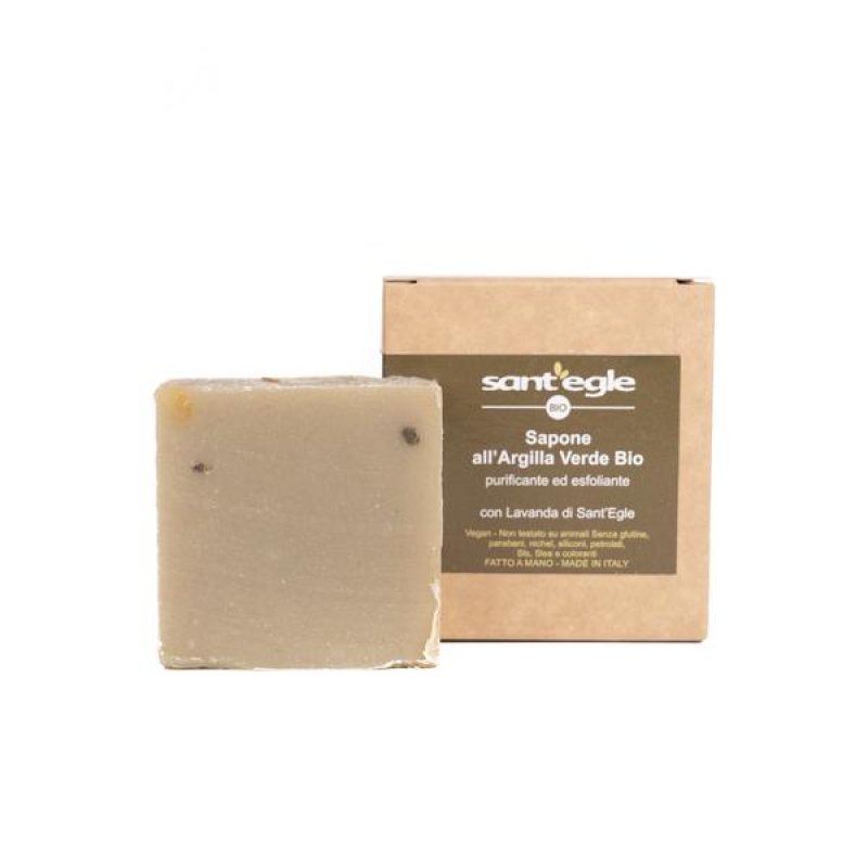 Sapone all'argilla 100 g - sapone solido purificante viso e corpo