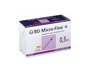 Becton Dickinson Siringa Insulina 0.5 ml Ago G30 30 Pezzi