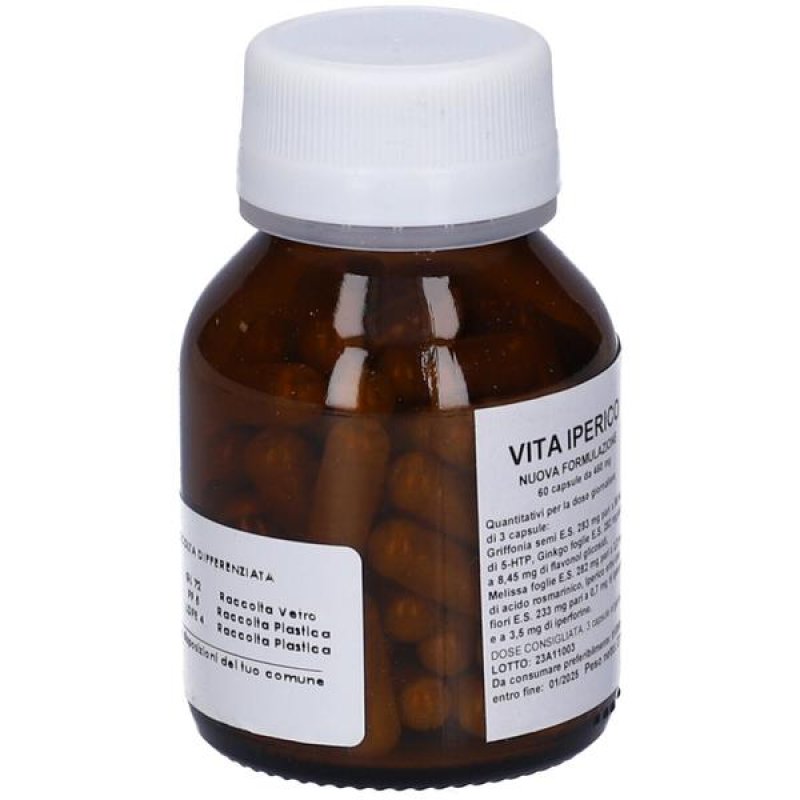 Vita Iperico 60 Capsule Integratore Naturale per Umore e Benessere Mentale Vita Iperico 60 Capsule Integratore Naturale per Umore e Benessere Mentale