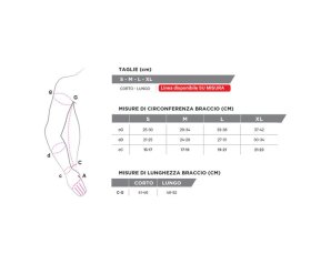 Bracciale elastico medicale a compressione graduata per braccio GloriaMed modello 201 taglia extra large