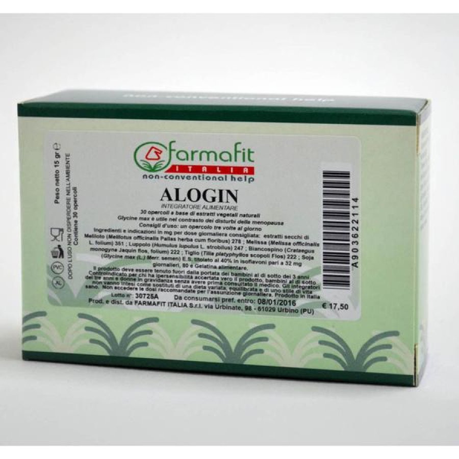 Alogin Farmafit 30 Capsule Integratore Alimentare per Controllo della Glicemia e Metabolismo dei Carboidrati