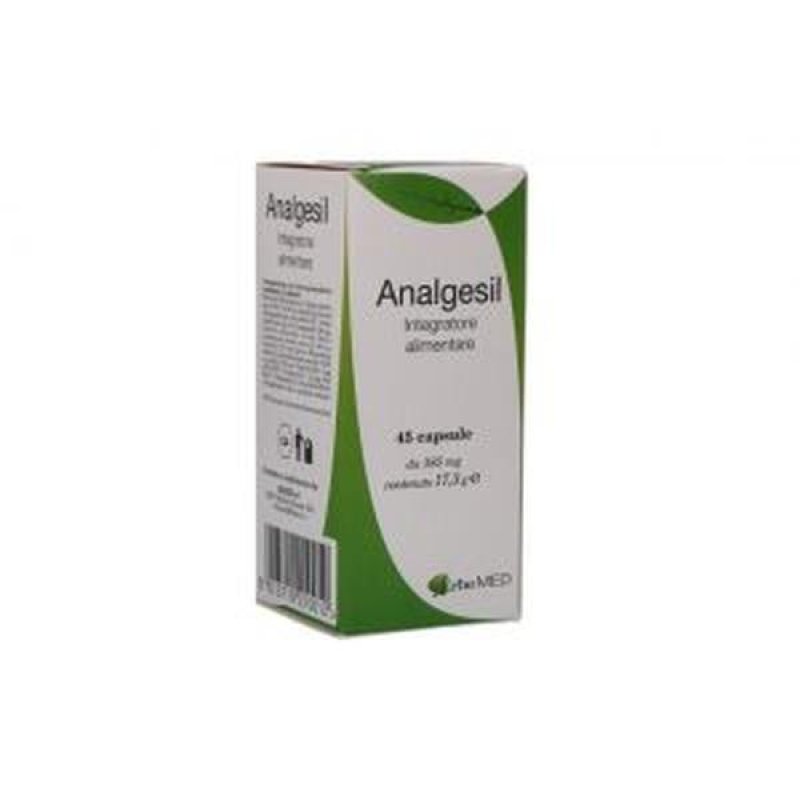 Analgesil Integratore Antidolorifico Naturale 45 Capsule 385 mg per Dolori Muscolari e Articolari da Sport e Ski Analgesil Integratore Antidolorifico Naturale 45 Capsule 385 mg per Dolori Muscolari e Articolari da Sport e Ski
