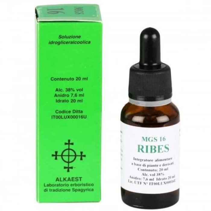 Integratore a Base di Ribes Nero MGS16 in Gocce, Soluzione Orale 20 ml per Benessere della Pelle e Difese Immunitarie
