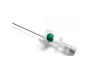 Ago Cannula Endovenosa a Due Vie in Poliuretano Calibro 16 per Infusione e Terapia Endovenosa