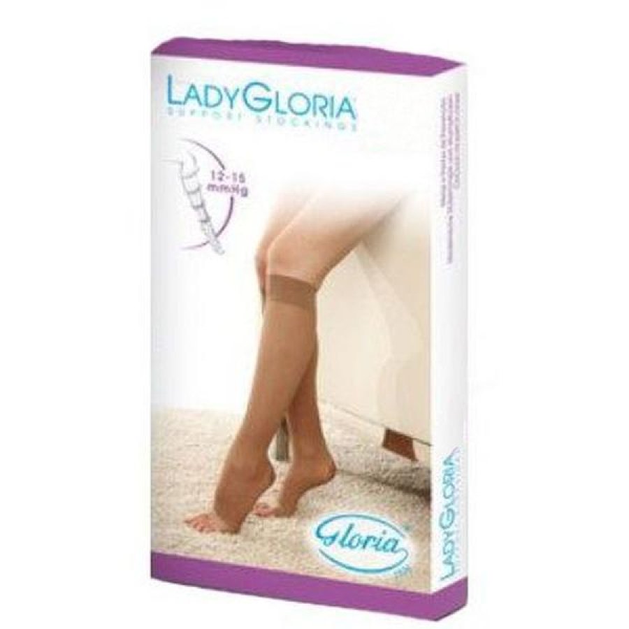 Ladygloria 24 Calze Autoreggenti Donna Compressione Graduata 24 mmHg Colore Daino Taglia 5 Ladygloria 24 Calze Autoreggenti Donna Compressione Graduata 24 mmHg Colore Daino Taglia 5