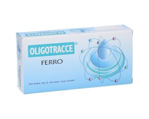 Oligotracce Ferro Integratore in Fiale Bevibili – 20 Fiale da 2 Millilitri per Supporto dei Livelli di Ferro e Riduzione di Stanchezza e Affaticamento