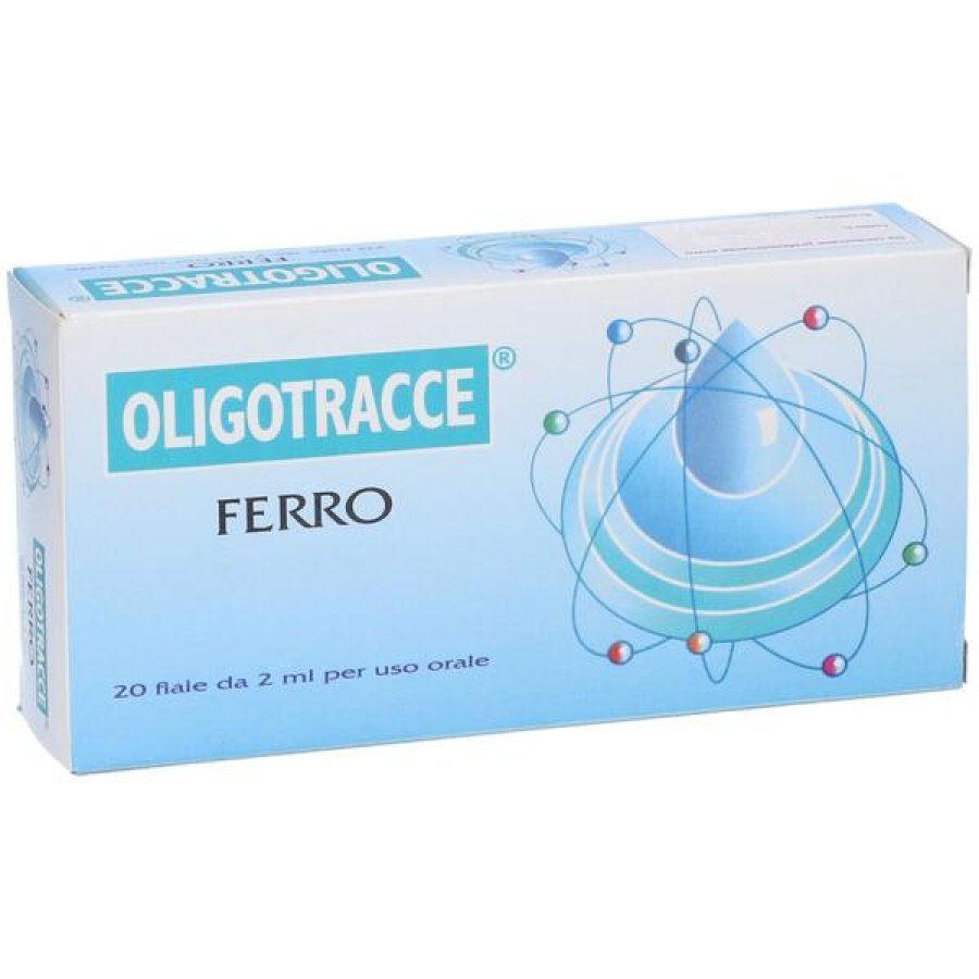Oligotracce Ferro Integratore in Fiale Bevibili – 20 Fiale da 2 Millilitri per Supporto dei Livelli di Ferro e Riduzione di Stanchezza e Affaticamento Oligotracce Ferro Integratore in Fiale Bevibili – 20 Fiale da 2 Millilitri per Supporto dei Livelli di Ferro e Riduzione di Stanchezza e Affaticamento
