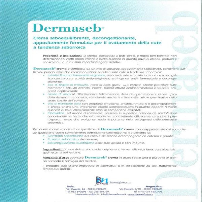 Dermaseb Crema Seboequilibrante Viso per Pelle Grassa e Impura