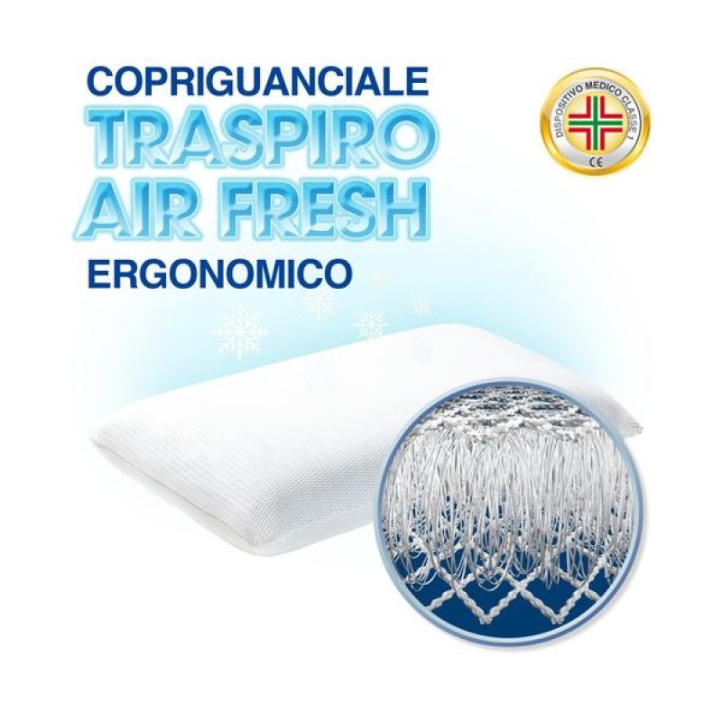 Copricuscino Air Mask con Federa Anallergica Traspirante per Guanciale da Letto Copricuscino Air Mask con Federa Anallergica Traspirante per Guanciale da Letto