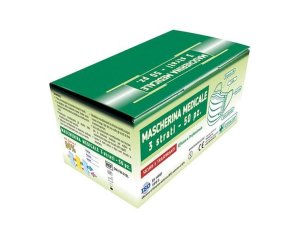 Mascherina protettiva 95 per cento monouso per adulti, confezione da 50 pezzi, codice 907910160