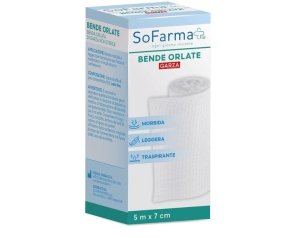 Benda orlata 12/12 7x500 cm - benda elastica orlata per fasciature e medicazioni