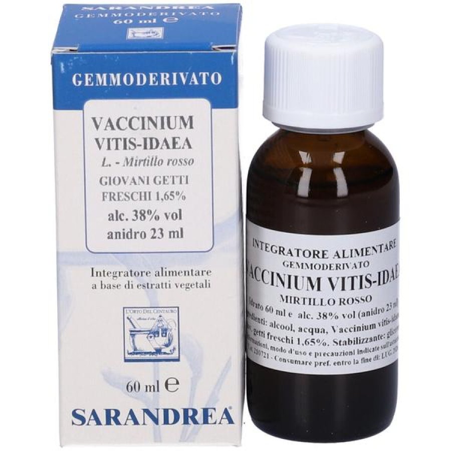 Vaccinium vitis-idaea macerato glicerico 60 ml Sarandrea gemmoderivato Vaccinium vitis-idaea macerato glicerico 60 ml Sarandrea gemmoderivato